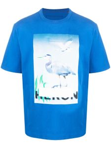 Heron Preston t-shirt imprimé à col rond - Bleu