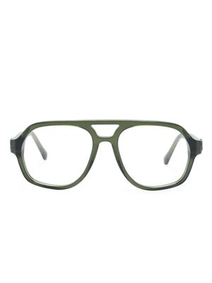 Moncler Eyewear lunettes de vue à moonture pilote - Vert