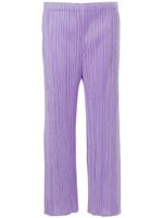 Pleats Please Issey Miyake pantalon court Mc July à design plissé - Violet