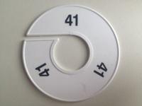 Maatring 11 cm wit/zwart 41