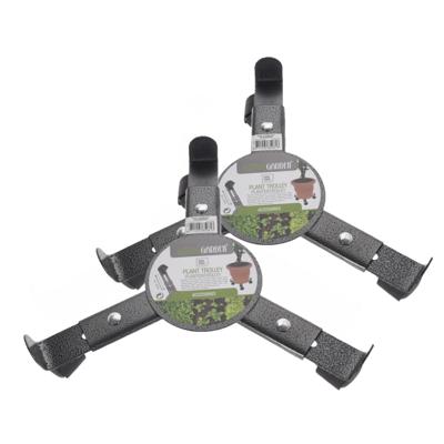 Pro Garden Plantentrolley - 2x - verstelbaar - zwart - metaal 24 cm - trolleys voor kamerplanten