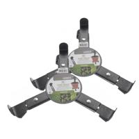 Pro Garden Plantentrolley - 2x - verstelbaar - zwart - metaal 24 cm - trolleys voor kamerplanten