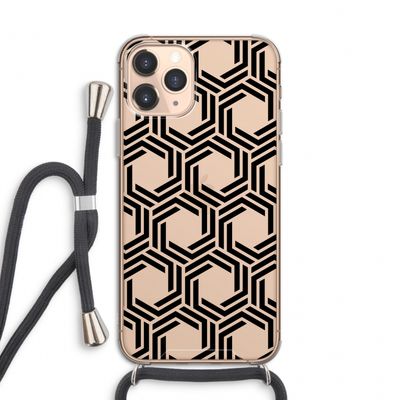 Geometrisch patroon: iPhone 11 Pro Transparant Hoesje met koord