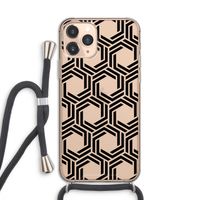 Geometrisch patroon: iPhone 11 Pro Transparant Hoesje met koord