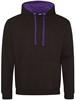 Just JH003 Varsity Hoodie - Jet Black/Purple - XS