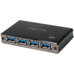 LogiLink UA0282 interface hub USB 3.2 Gen 1 (3.1 Gen 1) Micro-B 5000 Mbit/s Zwart