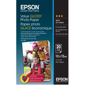 Epson Value Glossy Photo Paper - 10x15cm - 20 Vellen