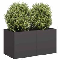 VidaXL Plantenbak 80x40x40 cm koudgewalst staal zwart