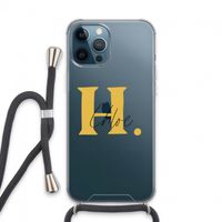 Amber Script: iPhone 13 Pro Max Transparant Hoesje met koord