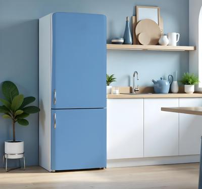 Volledig blauw koelkast sticker