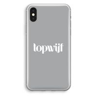 Topwijf Grijs Wit: iPhone X Transparant Hoesje