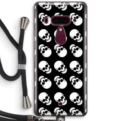Musketon Skulls: HTC U12+ Transparant Hoesje met koord