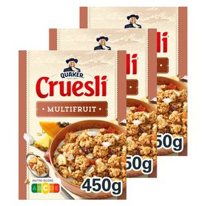 Quaker - Cruesli Multifruit - 3x 450g