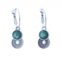 Qoss Hang Oorbellen Marloes Disc Groen