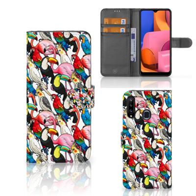 Samsung Galaxy A20s | Telefoonhoesje | Met pasjeshouder | Birds