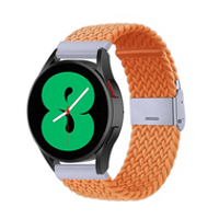 Braided nylon bandje - Oranje - Samsung Galaxy Watch 5 (Pro) - 40mm / 44mm / 45mm