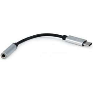 Equip 133474 kabeladapter/verloopstukje USB-C 3,5 mm Zwart, Zilver