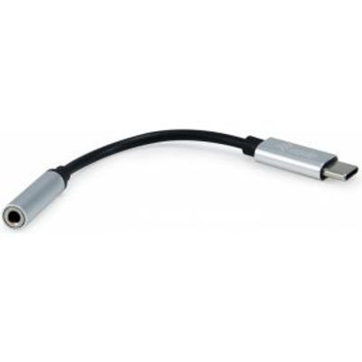 Equip 133474 kabeladapter/verloopstukje USB-C 3,5 mm Zwart, Zilver