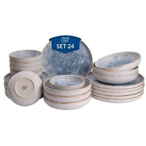 James Cooke Serviesset Azure Vintage Stoneware 6-persoons 24-delig