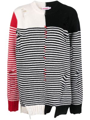 Charles Jeffrey Loverboy pull Mega Shred à design colour block - Noir