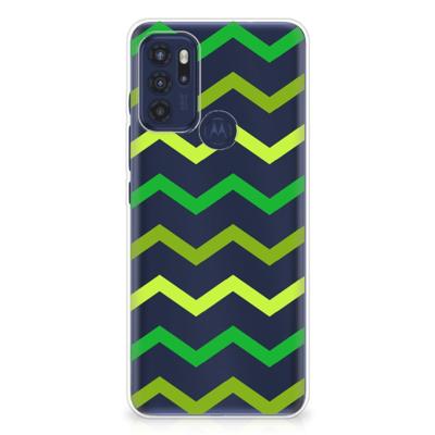 Motorola Moto G60s | TPU bumper | Zigzag Groen