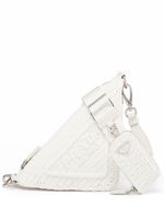 Prada sac porté épaule Triangle en raphia - Blanc