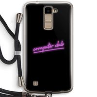 Vice Black: LG K10 (2016) Transparant Hoesje met koord