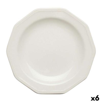 Dessertbord Churchill Artic White Wit Keramisch Porslin Ø 20,5 cm (6 Stuks)