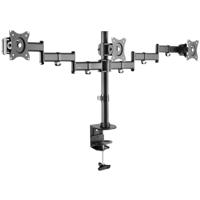 LogiLink BP0050 Monitor-tafelbeugel 3-voudig 33,0 cm (13) - 68,6 cm (27) Zwart Kantelbaar, Zwenkbaar