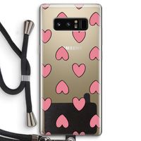 Ondersteboven verliefd: Samsung Galaxy Note 8 Transparant Hoesje met koord