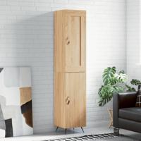 Hoge kast 34,5x34x180 cm bewerkt hout sonoma eikenkleurig