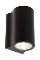Lucide AKRA - Wandlamp Binnen/Buiten - LED - 1x6W 2700K - IP54 - Zwart