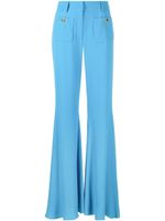 Moschino pantalon évasé à taille haute - Bleu - thumbnail