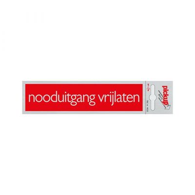 Bord Alulook Nooduitgang vrijlaten - 165x44 mm zelfklevend.