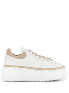 Hogan baskets H-Stripes en cuir - Blanc