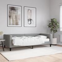 Slaapbank met matras 90x200 cm stof lichtgrijs