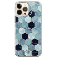 iPhone 13 Pro Max siliconen hoesje - Blue cubes iPhone 13 Pro Max siliconen hoesje - Blue cubes