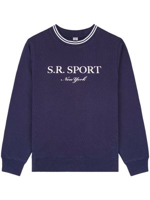 Sporty & Rich sweat à logo imprimé - Bleu
