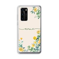 Gele bloemen: Huawei P40 Transparant Hoesje