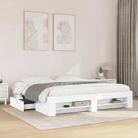 Bedframe zonder matras 180x200 cm spaanplaat wit