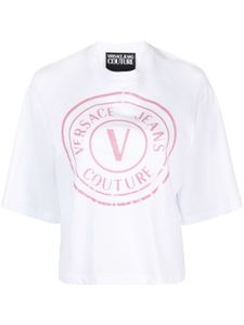 Versace Jeans Couture t-shirt en coton à logo imprimé - Blanc