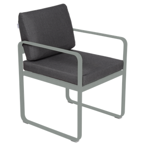 Fermob Bellevie dining armchair tuinstoel Lapilli grey - Graphite