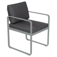 Fermob Bellevie dining armchair tuinstoel Lapilli grey - Graphite