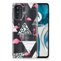 Motorola Moto G52/G82 TPU Hoesje Flamingo Triangle - thumbnail