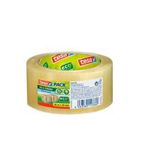 Verpakkingstape tesapack bio 66mx50mm transparant | 6 stuks