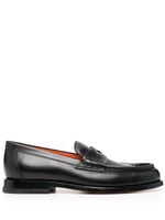 Santoni mocassins en cuir - Noir