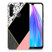 Xiaomi Redmi Note 8T TPU Hoesje Zwart Roze Vormen - thumbnail