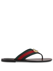 Gucci sandales GG Web - Rouge