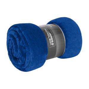 Fleece deken/plaid - zacht polyester - blauw - 180 x 130 cm - XL formaat   -