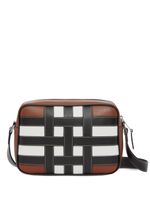 Burberry sac à bandoulière en cuir à carreaux - Marron Burberry sac à bandoulière en cuir à carreaux - Marron